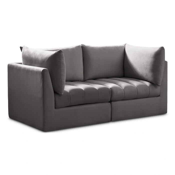 Jacob Grey Velvet Modular Sofa