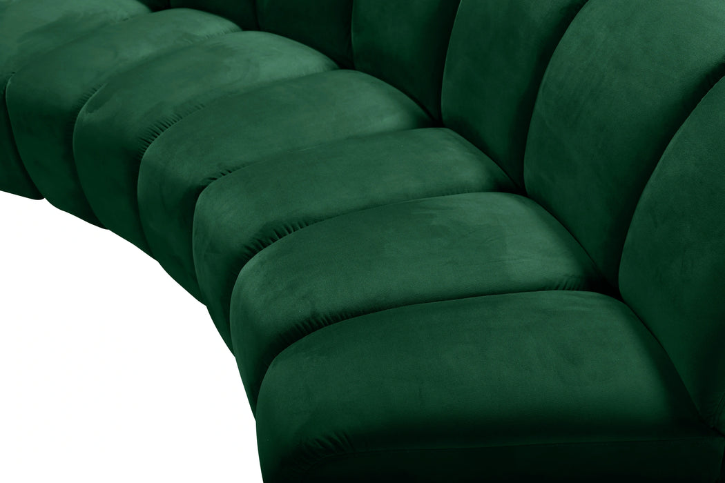 Infinity Green Velvet 11pc. Modular Sectional