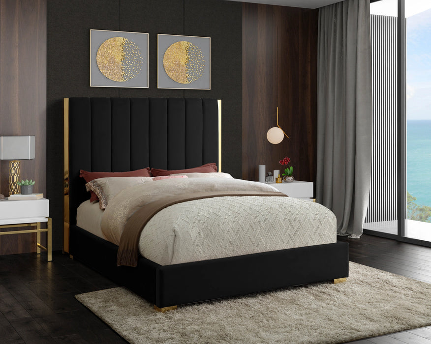 Becca Black Velvet Full Bed