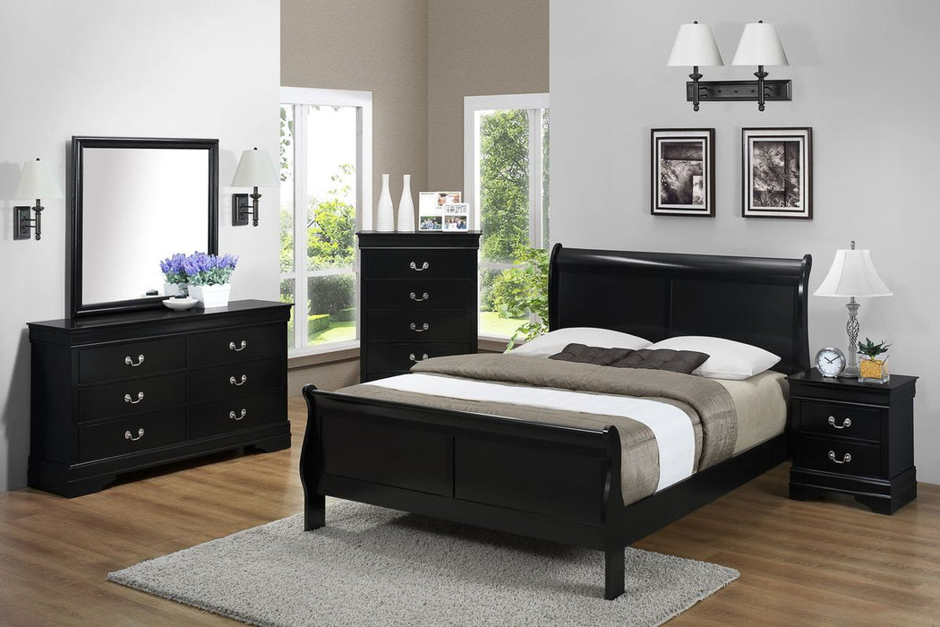Crown Mark Furniture Louis Philip Dresser in Black