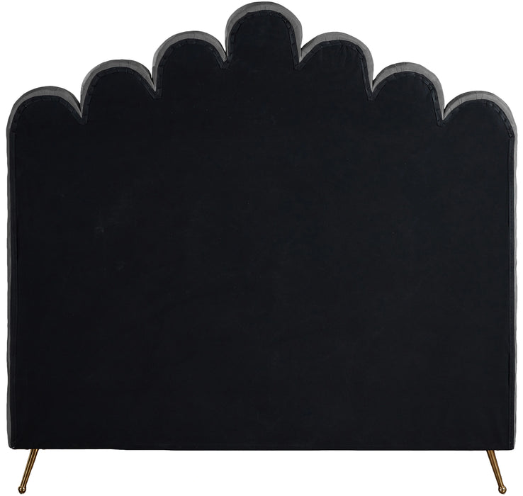 Lily Grey Velvet Full Bed