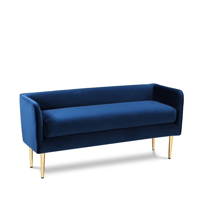 Audrey Navy Velvet Bench