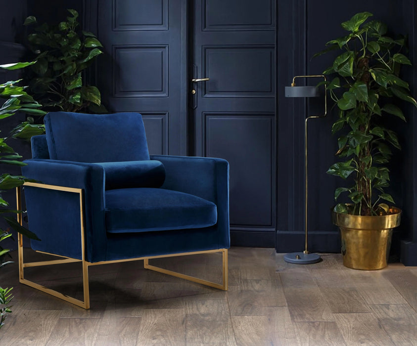 Mila Navy Velvet Chair