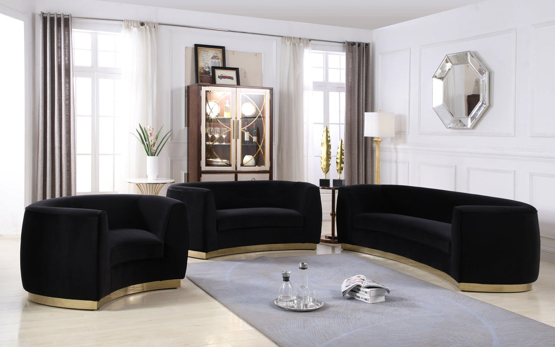 Julian Black Velvet Chair