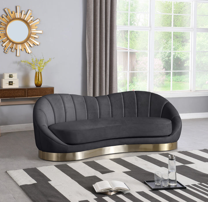 Shelly Grey Velvet Sofa