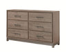 Crown Mark Furniture River 6 Drawer Dresser in Brown image