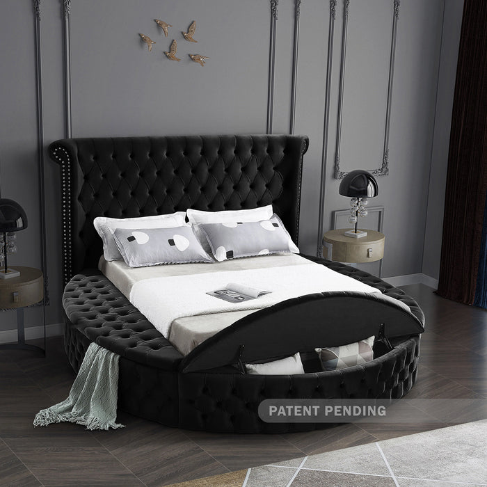 Luxus Black Velvet Full Bed (3 Boxes)