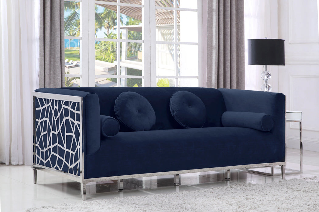 Opal Navy Velvet Sofa