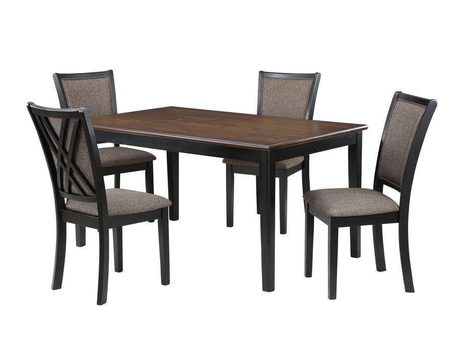 POTOMAC 42" ROUND COUNTER TABLE & 4 CHAIRS -BROWN/BLACK