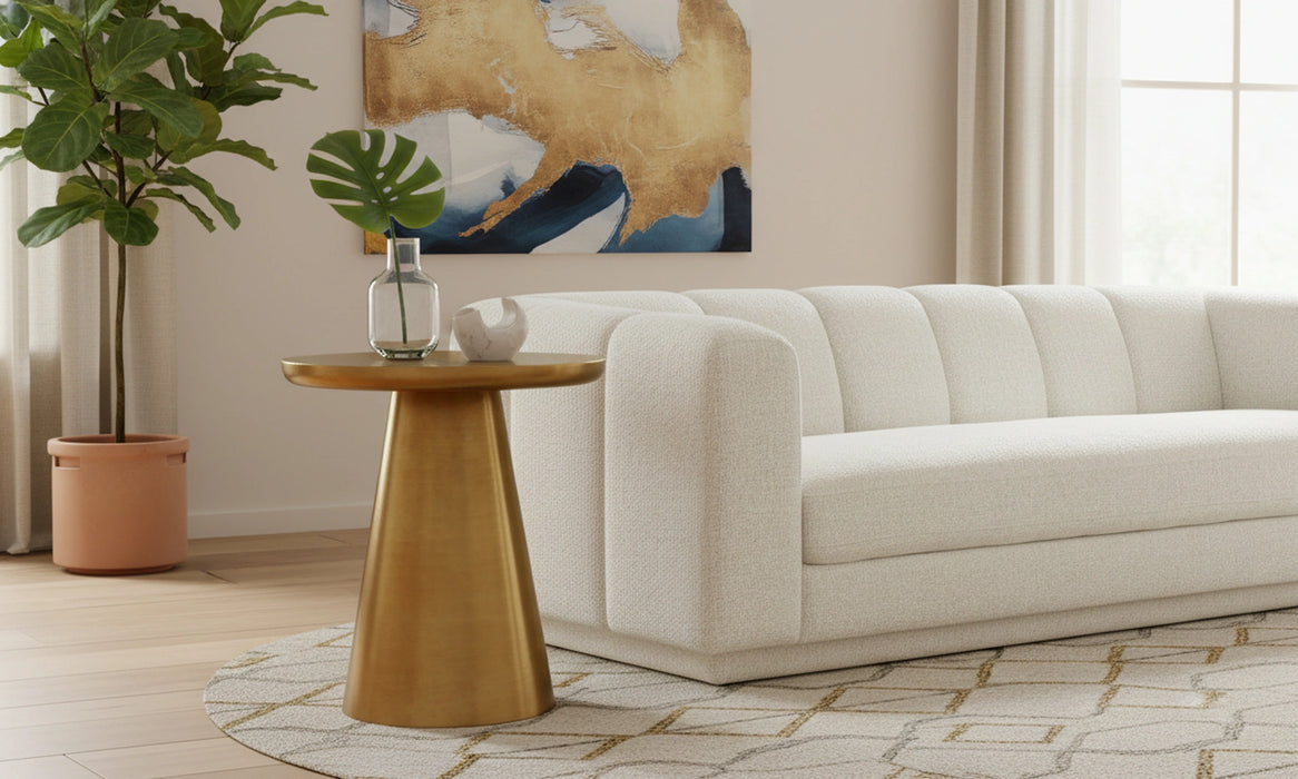 Martini Brushed Gold End Table