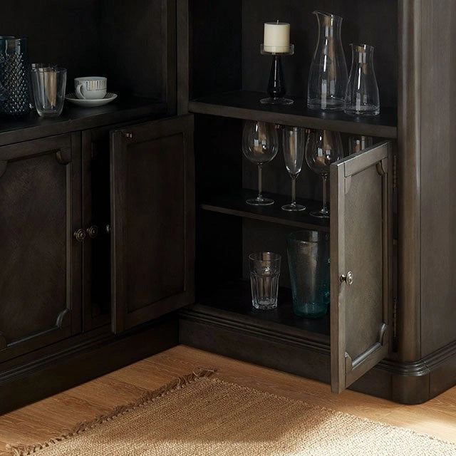 Voltaire Gray Curio Cabinet