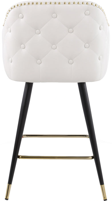 Barbosa White Faux Leather Counter/Bar Stool