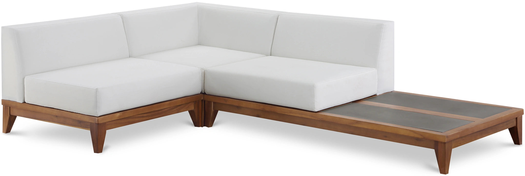 Rio Off White Waterproof Fabric Outdoor Patio Modular Sectional