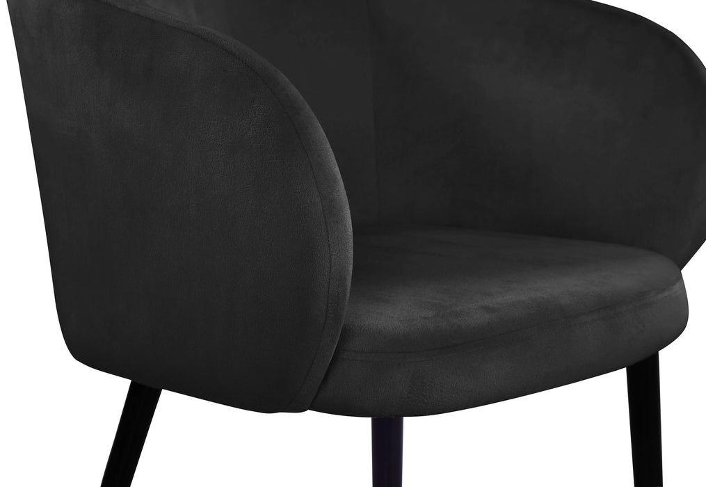 Louise Black Velvet Dining Chair