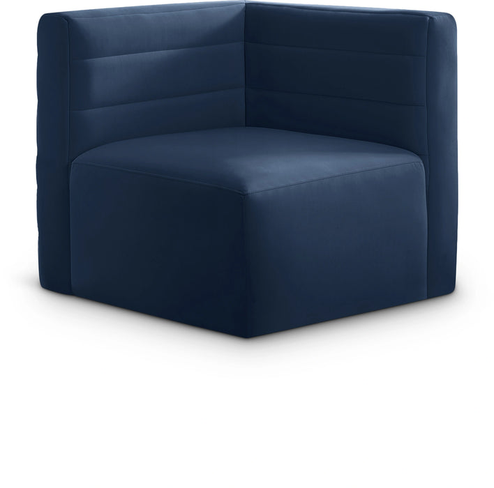 Quincy Navy Velvet Modular Corner Chair