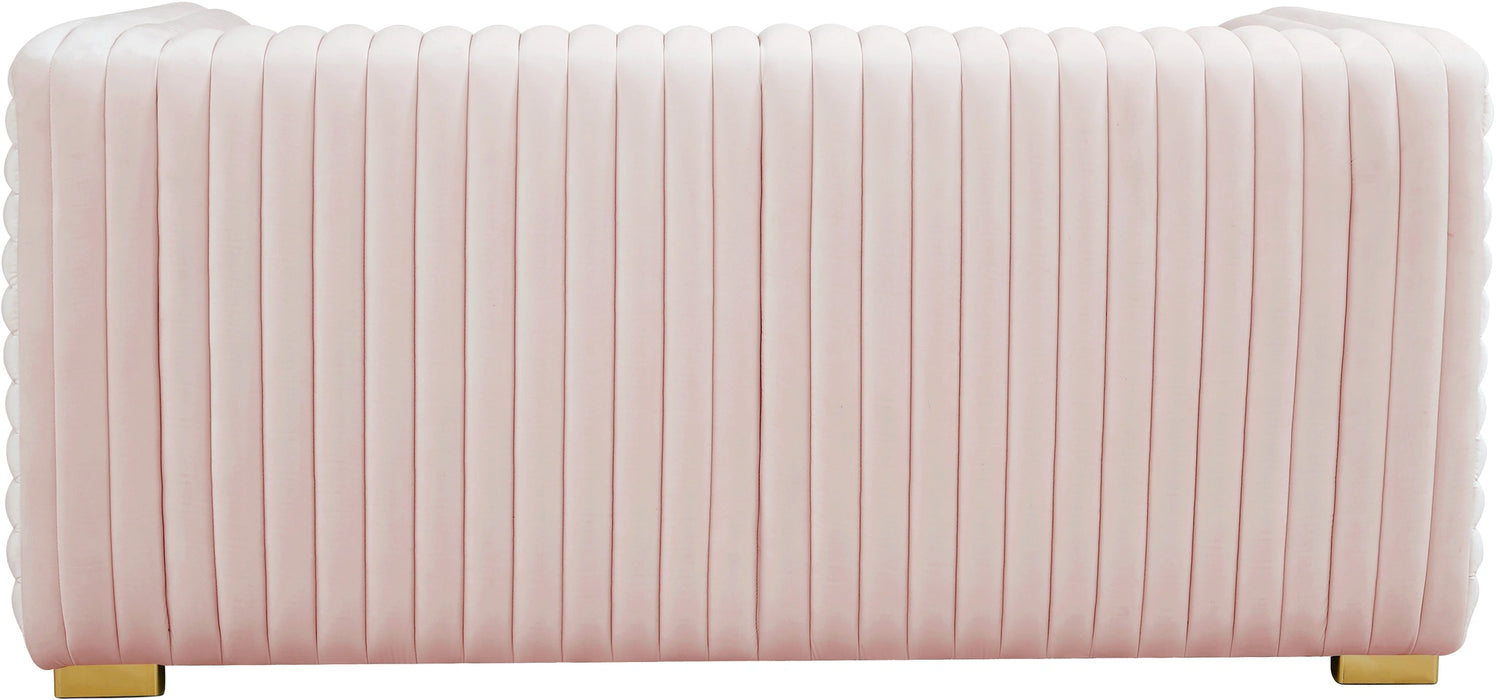 Ravish Pink Velvet Loveseat