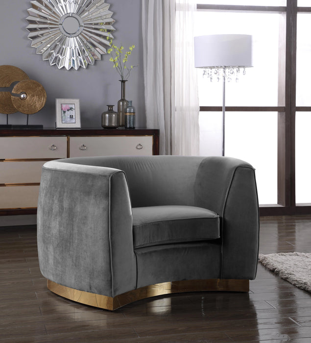 Julian Grey Velvet Chair