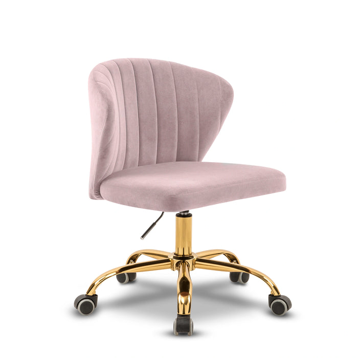 Finley Pink Velvet Office Chair