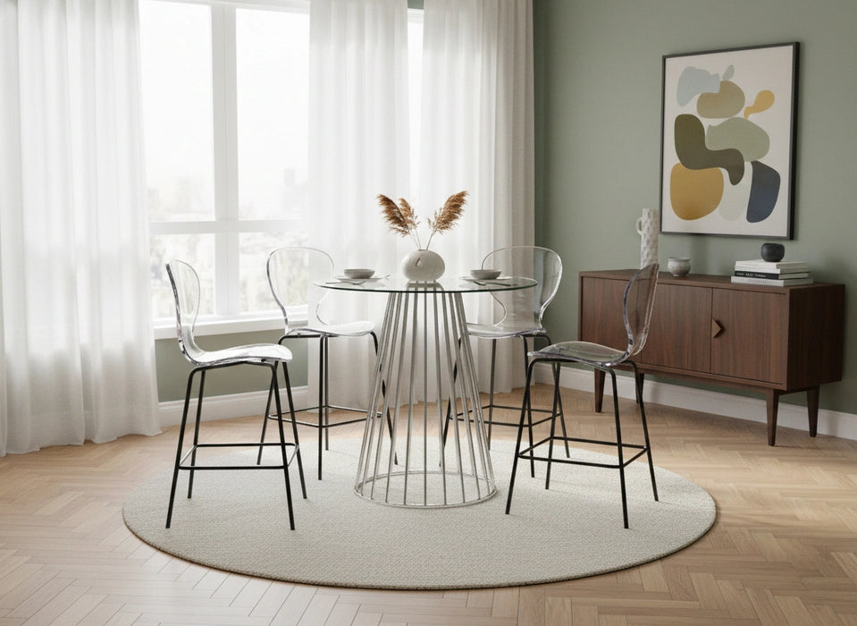 Clarion Matte Black Stool