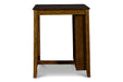 Gia 3 Pc 30" Storage Counter Table & 2 Chairs-Brown