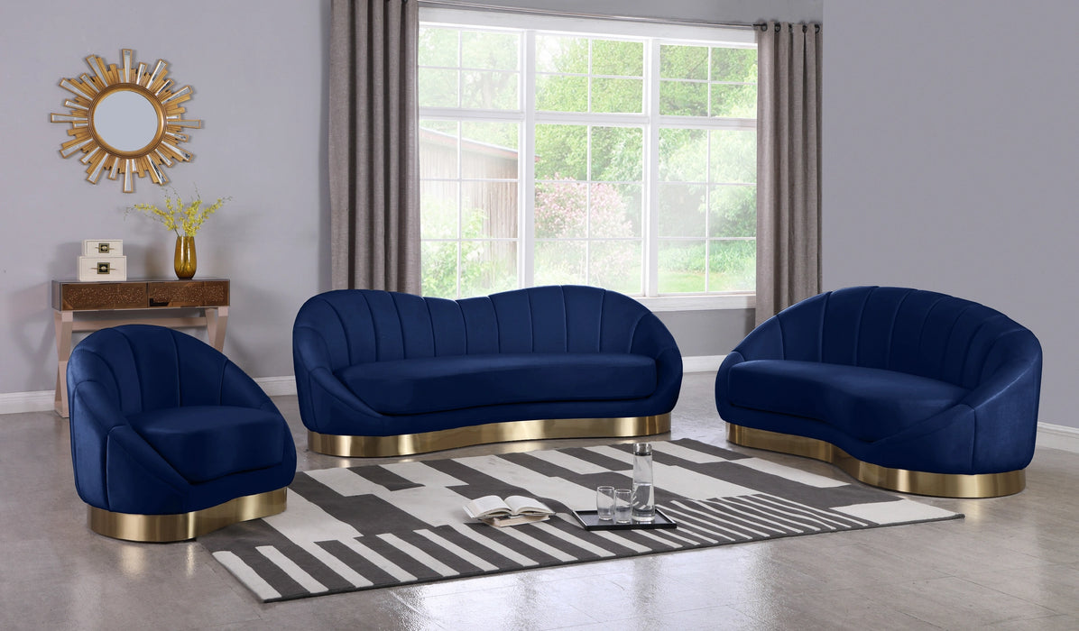 Shelly Navy Velvet Chair