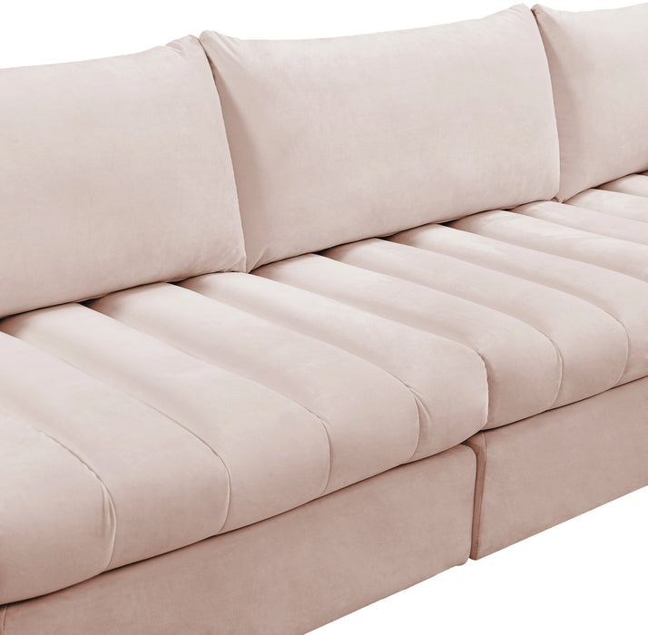 Jacob Pink Velvet Modular Sectional