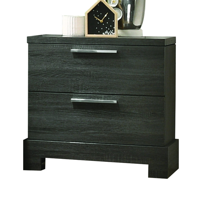 Lantha Gray Oak Nightstand