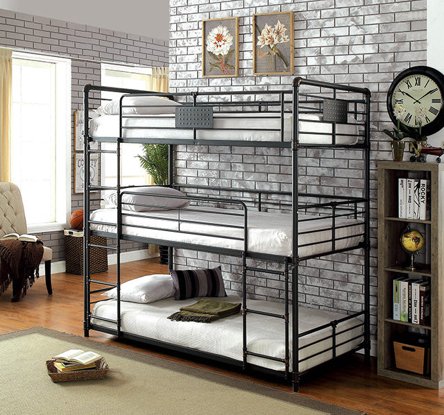 Olga I Antique Black Full/Full Bunk Bed