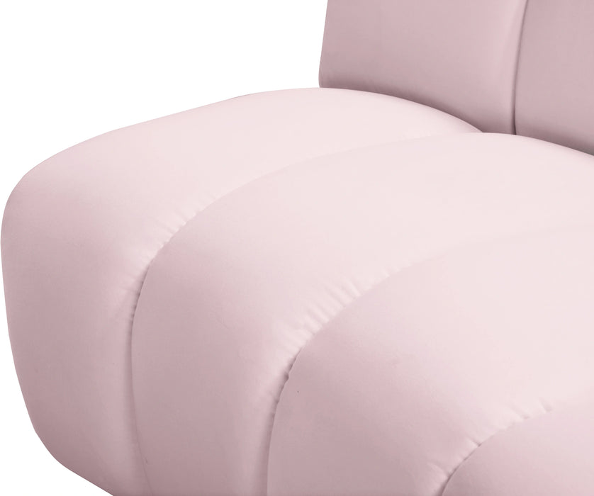 Infinity Pink Velvet 4pc. Modular Sectional
