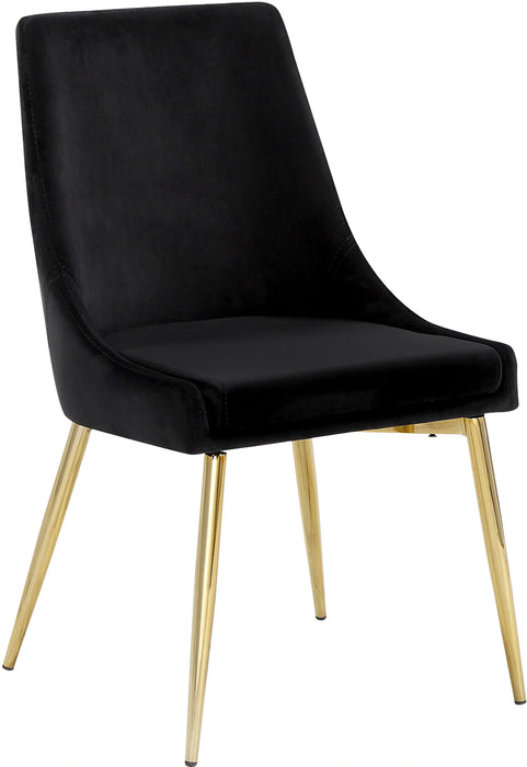 Karina Black Velvet Dining Chair