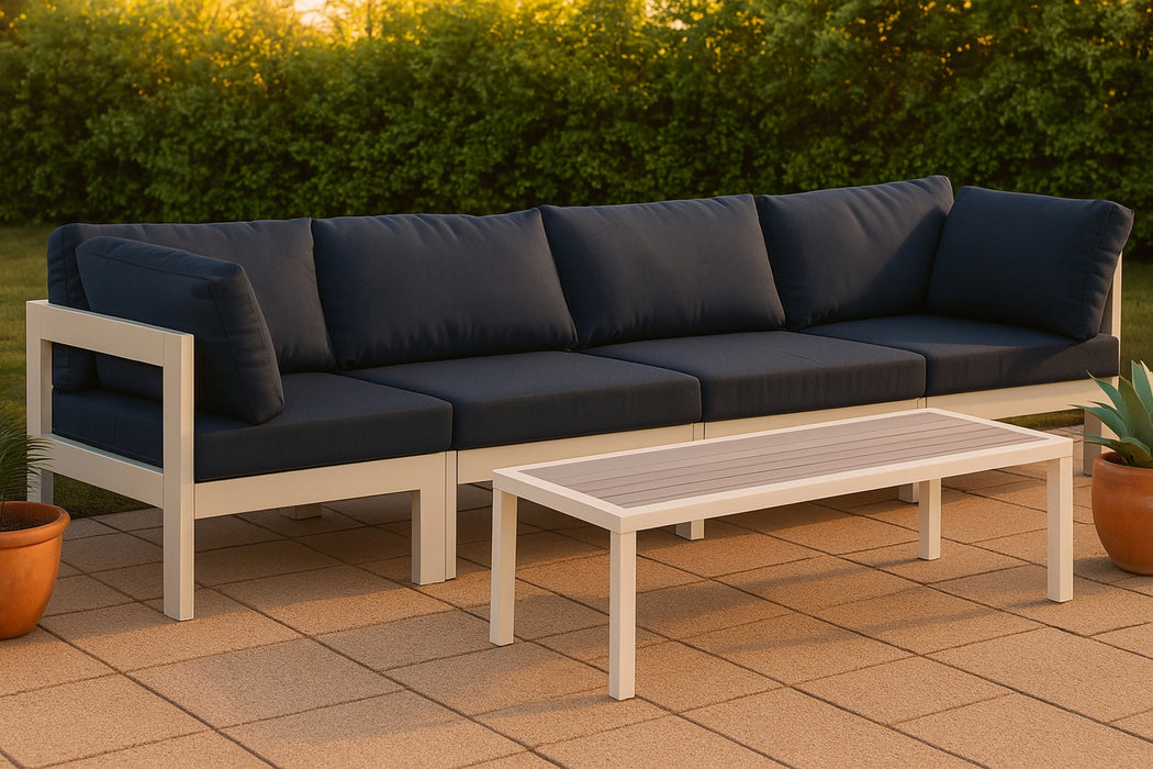 Nizuc Navy Waterproof Fabric Outdoor Patio Modular Sofa