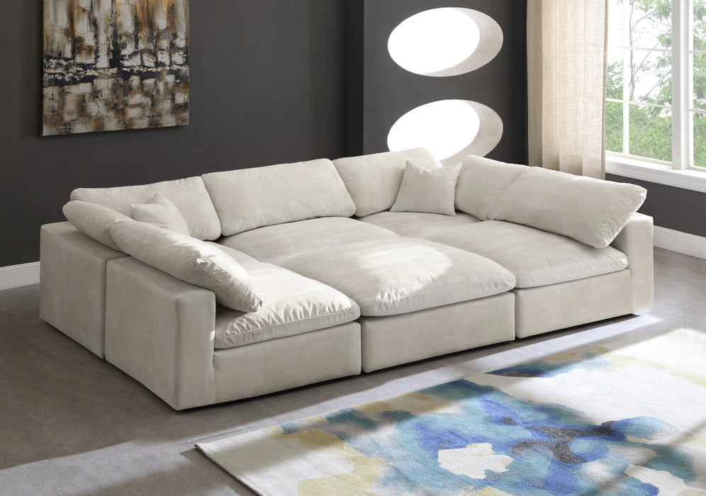 Cozy Cream Velvet Cloud Modular Sectional