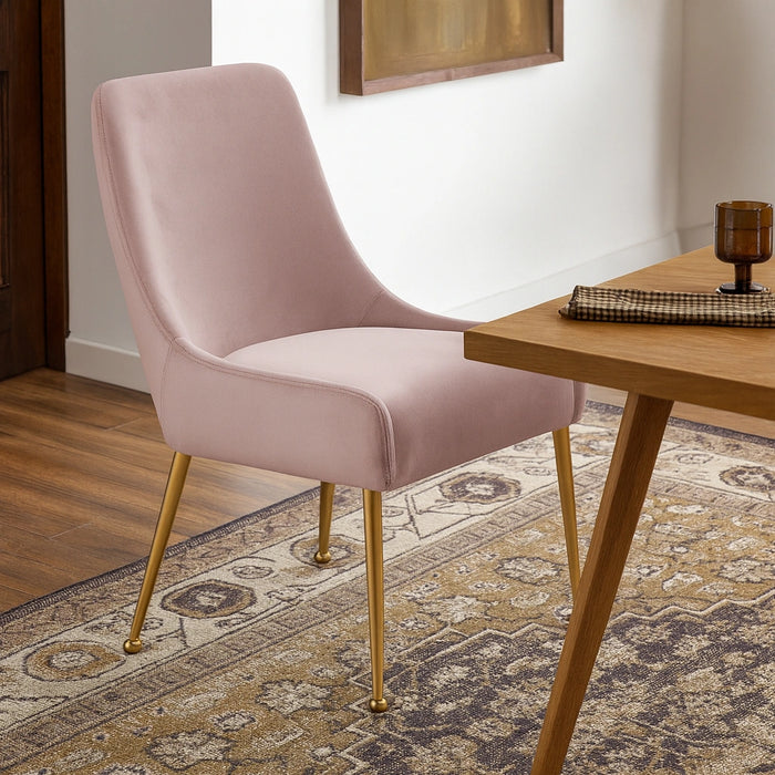 Owen Pink Velvet Dining Chair