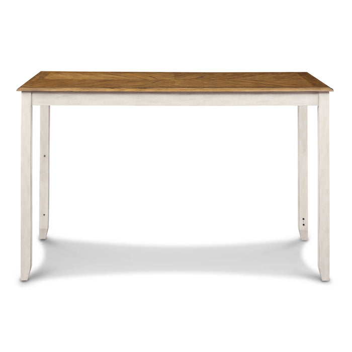 Amy 5 Pc 60" Counter Storage Table+Chairs- Bisque/Brown