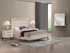 Crown Mark Furniture Veda 2 Drawer Nightstand in Beige image