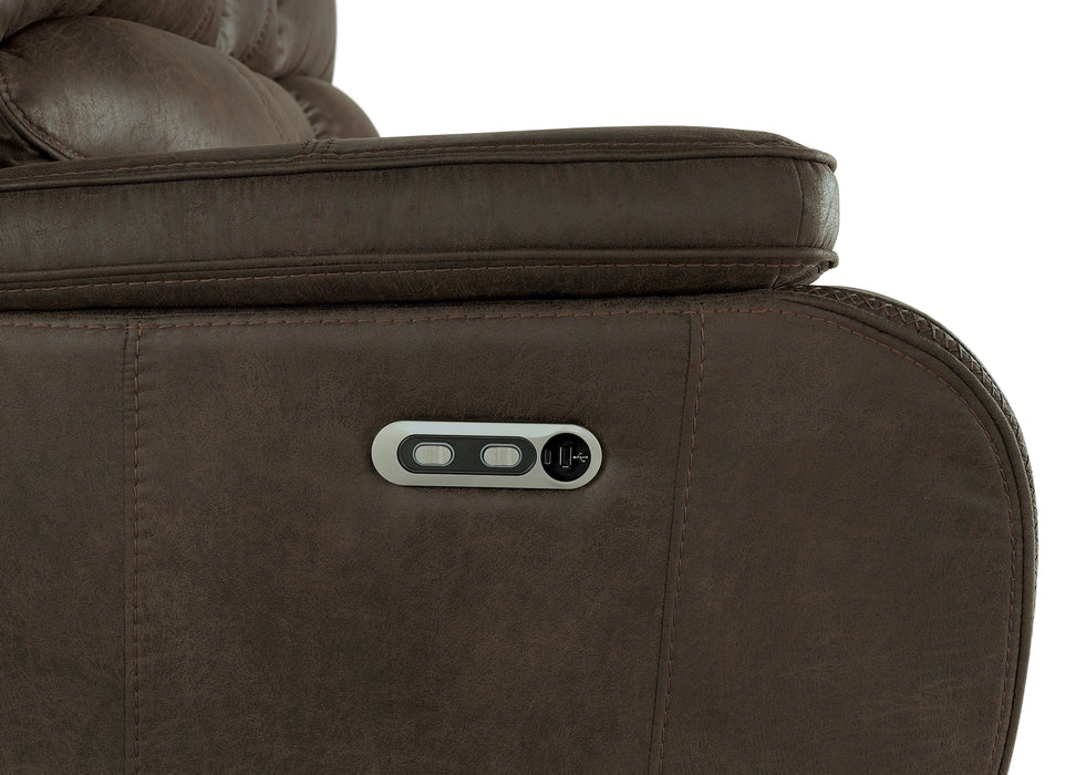 Brookings Sofa W/Pwr Hr & Fr-Brown