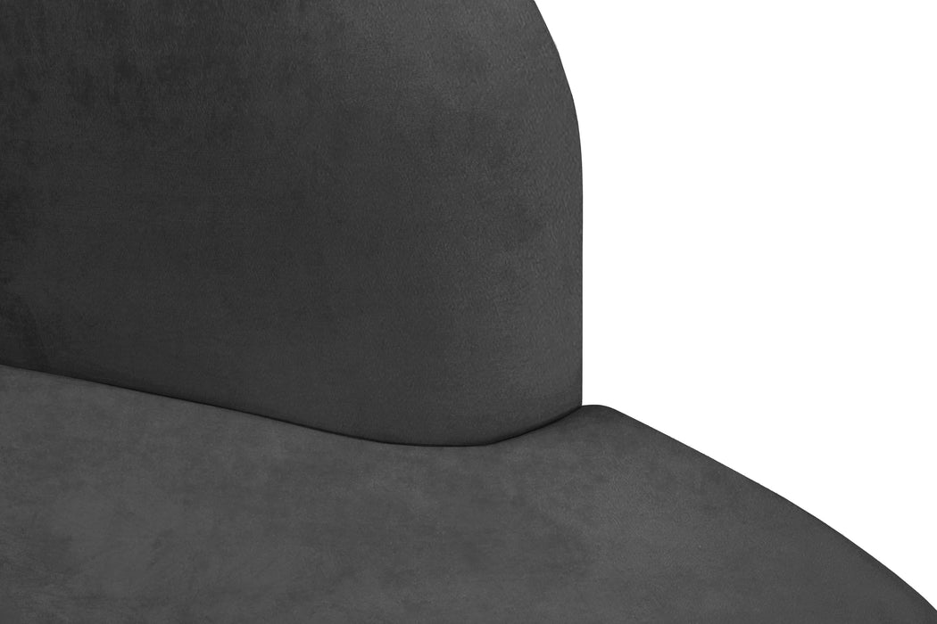 Mitzy Grey Velvet Loveseat