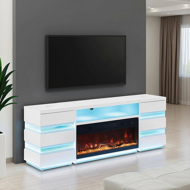 Terni TV Stand w/ Fireplace & 2 Side Tables