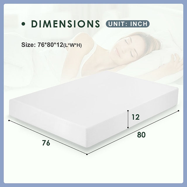 Artemisia 12" Memory Foam Mattress Full, Queen, Eastren King, & Cal.King