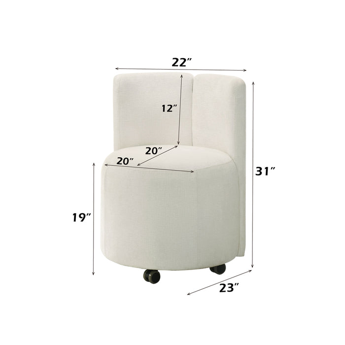 Side Chair w/Swivel Casters (Set-2)