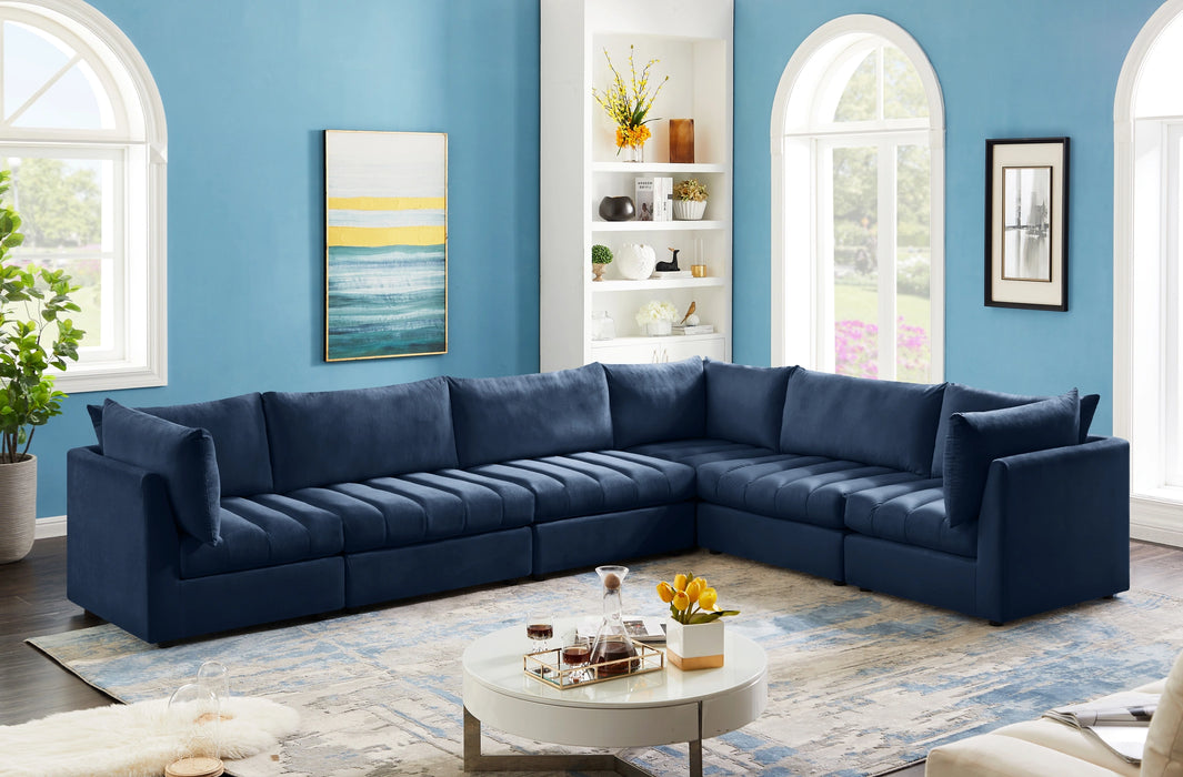 Jacob Navy Velvet Modular Sectional