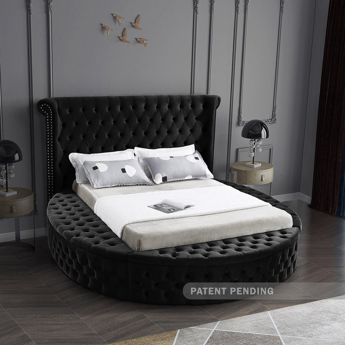 Luxus Black Velvet Full Bed (3 Boxes)