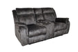 Park City Console Loveseat W/ Dual Recliners-Slate