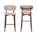 Royce Bar Chair W/ Walnut Metal Frame- Toast (2 Per Carton)