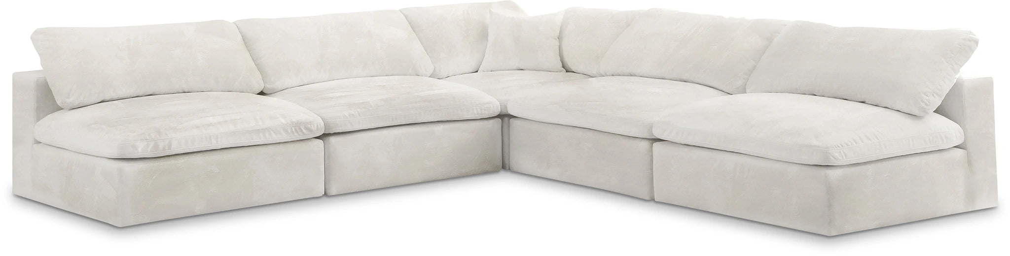 Cozy Cream Velvet Cloud Modular Sectional