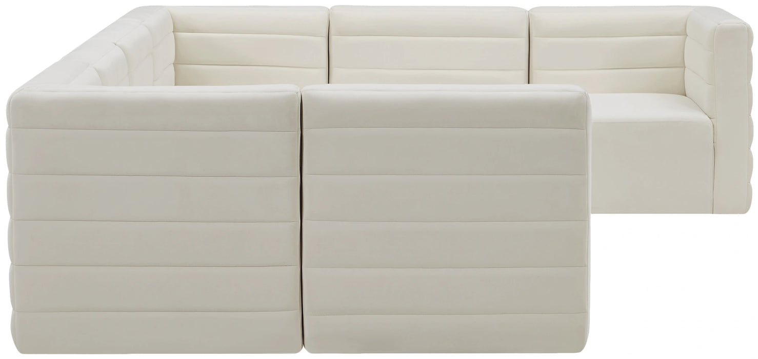 Quincy Cream Velvet Modular Sectional