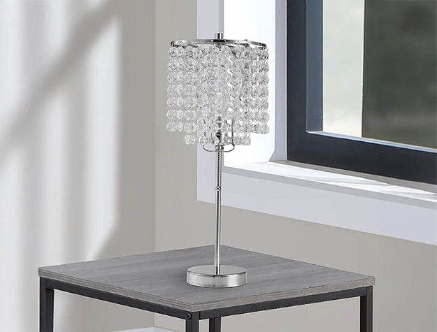Chrome Table Lamp 19 H