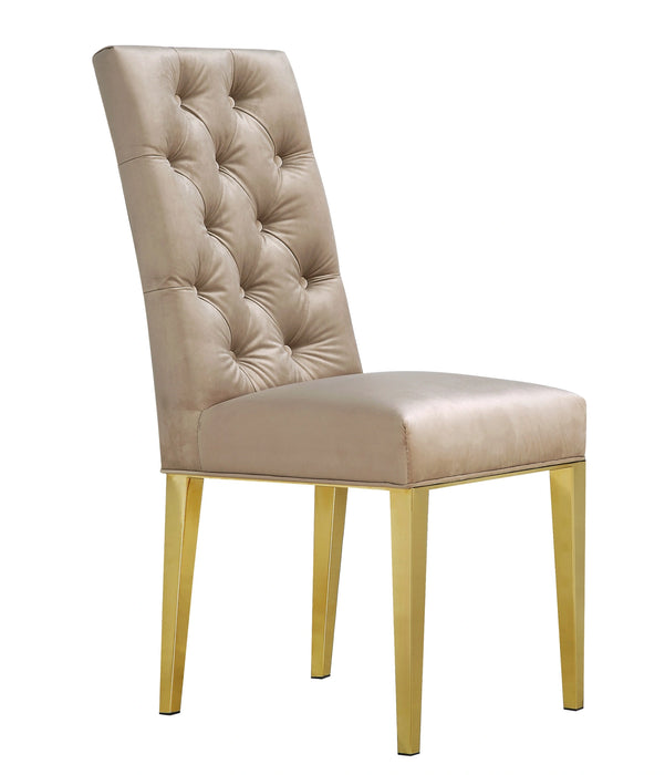 Capri Beige Velvet Dining Chair