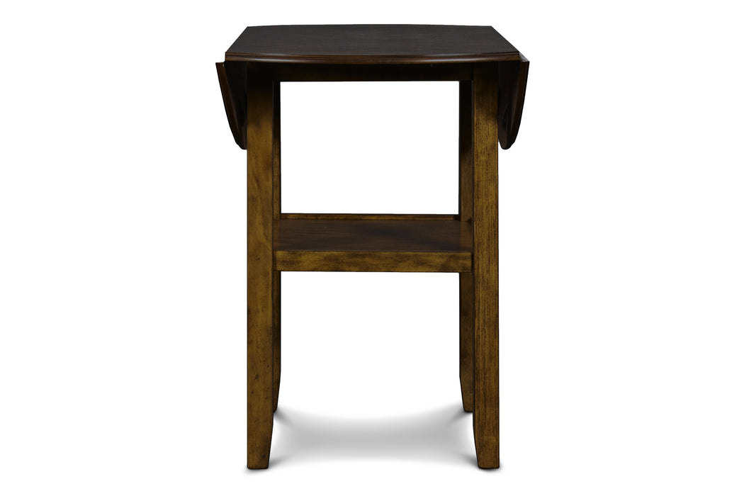 Gia 3 Pc 42" Counter Drop Leaf Table & 2 Chairs-Brown