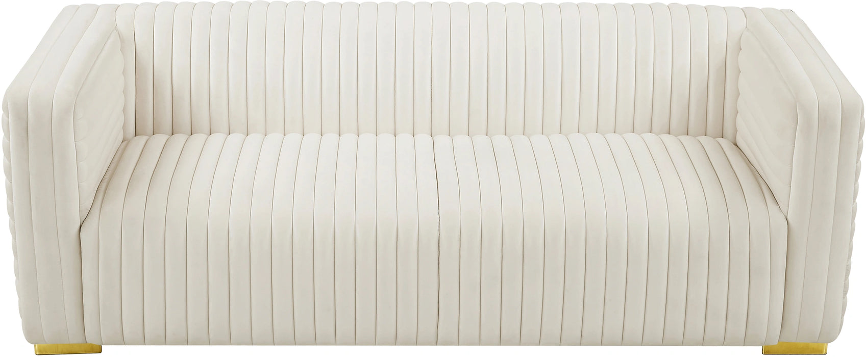 Ravish Cream Velvet Sofa